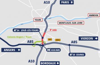 Carte Angers Tours